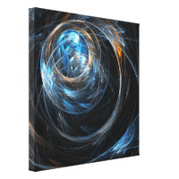 Around the World Abstract Art Wrapped Canvas Print