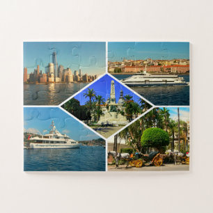 Around the World beatiful collage Jigsaw Puzzle