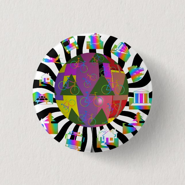 Around The World  Button (Front)