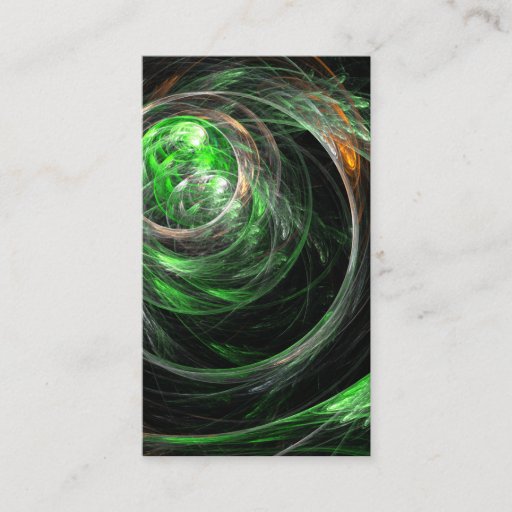 Customizable Around the World Green Abstract Art Business Card