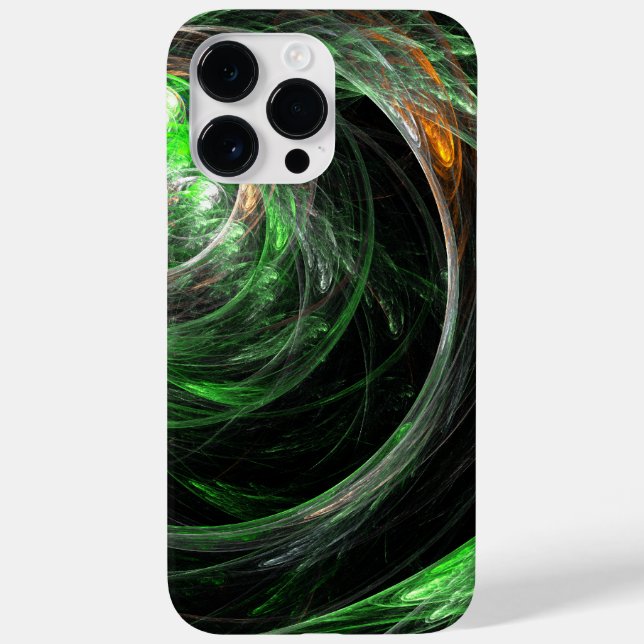 Around the World Green Abstract Art Case-Mate iPhone Case (Back)