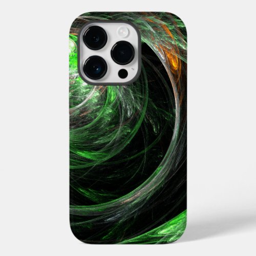 Around the World Green Abstract Art Case_Mate iPhone 14 Pro Case
