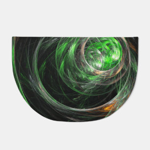 Around the World Green Abstract Art Doormat