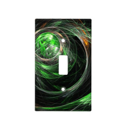 Around the World Green Abstract Art Light Switch Cover
