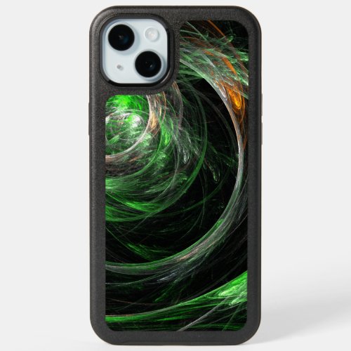 Around the World Green Abstract Art iPhone 15 Plus Case