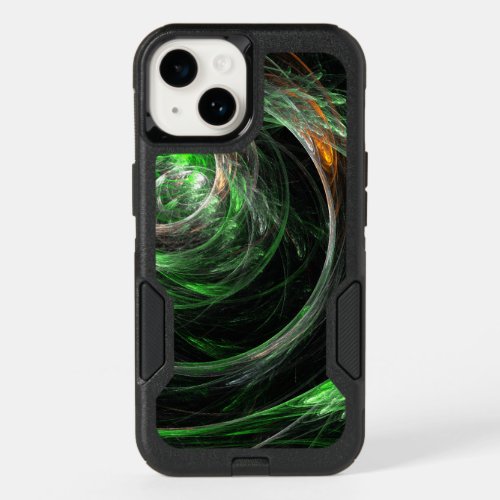 Around the World Green Abstract Art OtterBox iPhone 14 Case