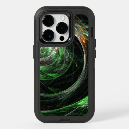 Around the World Green Abstract Art OtterBox iPhone 14 Pro Case