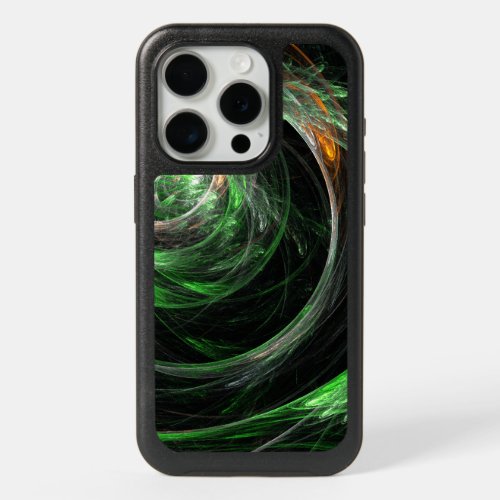 Around the World Green Abstract Art iPhone 15 Pro Case
