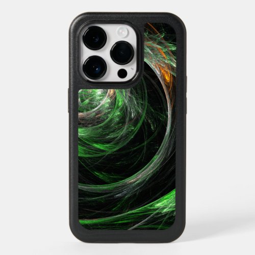 Around the World Green Abstract Art OtterBox iPhone 14 Pro Case