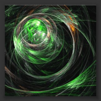 Around the World Green Abstract Art Photo Print