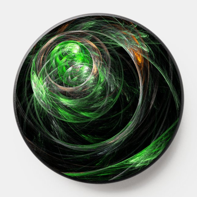 Around the World Green Abstract Art PopSocket (Popsocket)
