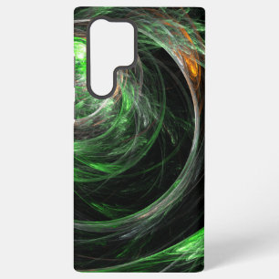 Around the World Green Abstract Art Samsung Galaxy S22 Ultra Case