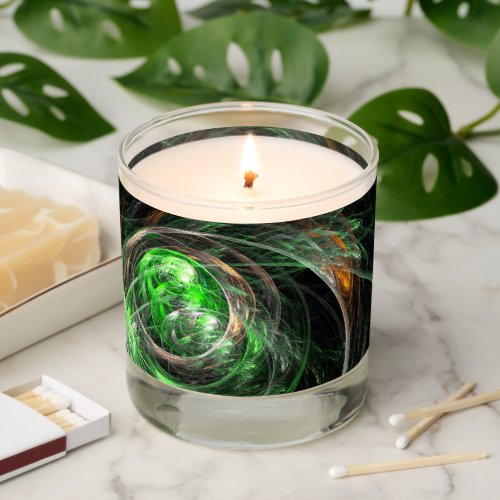 Around the World Green Abstract Art Scented Candle