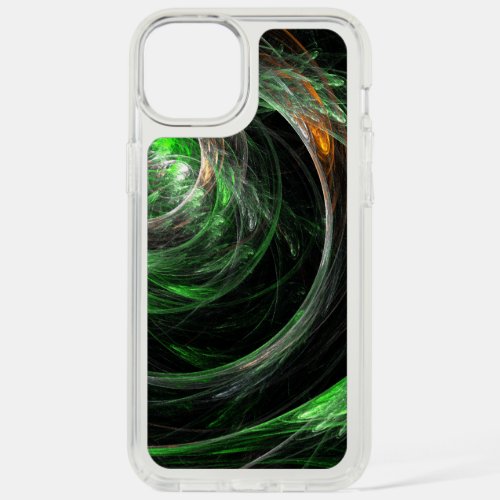 Around the World Green Abstract Art iPhone 15 Plus Case