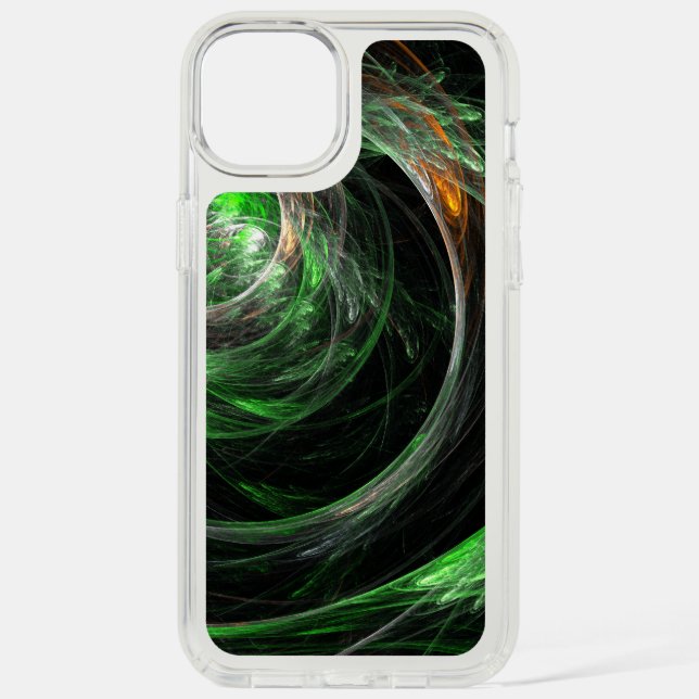Around the World Green Abstract Art Speck iPhone Case (Front)