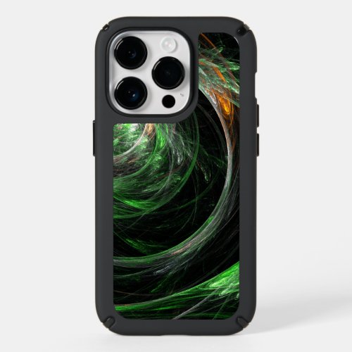 Around the World Green Abstract Art Speck iPhone 14 Pro Case