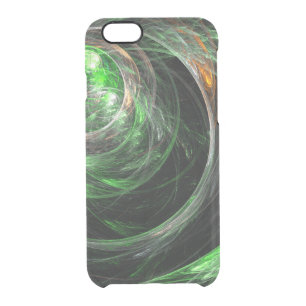 Around the World Green Abstract Art Clear iPhone 6/6S Case