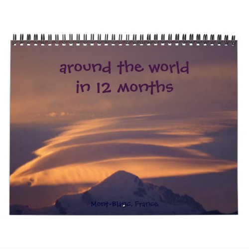 around the world in 12 months calendar