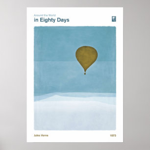 Around the World in Eighty Days Jules Verne Liter Poster