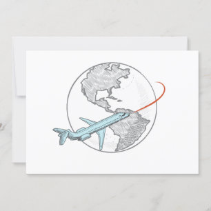 Around the World Invitation