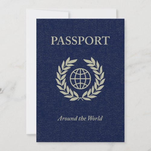 around the world : passport custom invitations