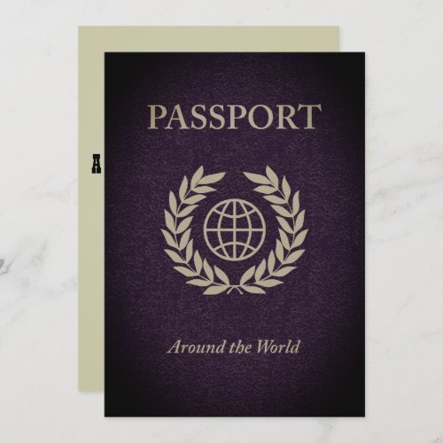 around the world passport invitation