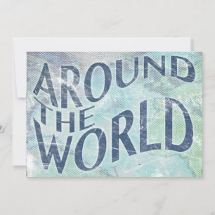 around the world : passport page invitation
