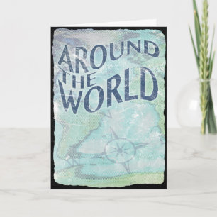 around the world : passport page invitation