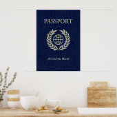 around the world : passport poster | Zazzle