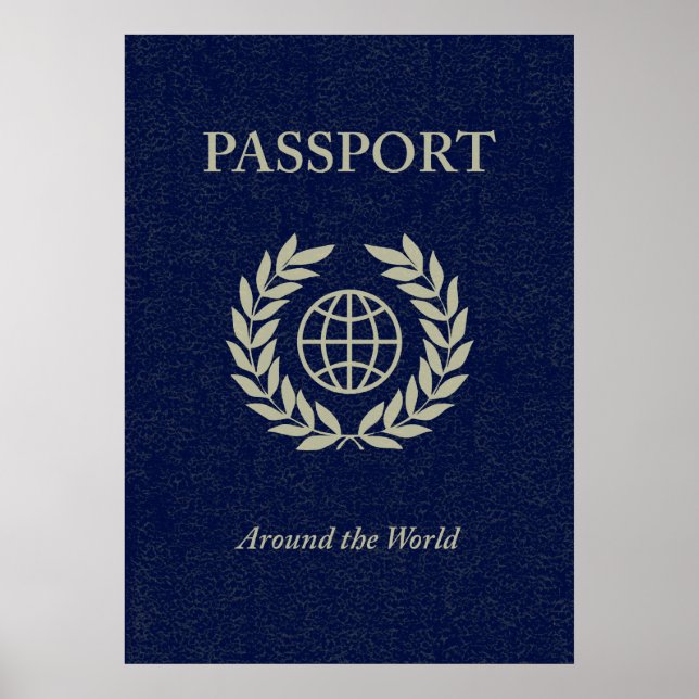 around the world : passport poster (Front)