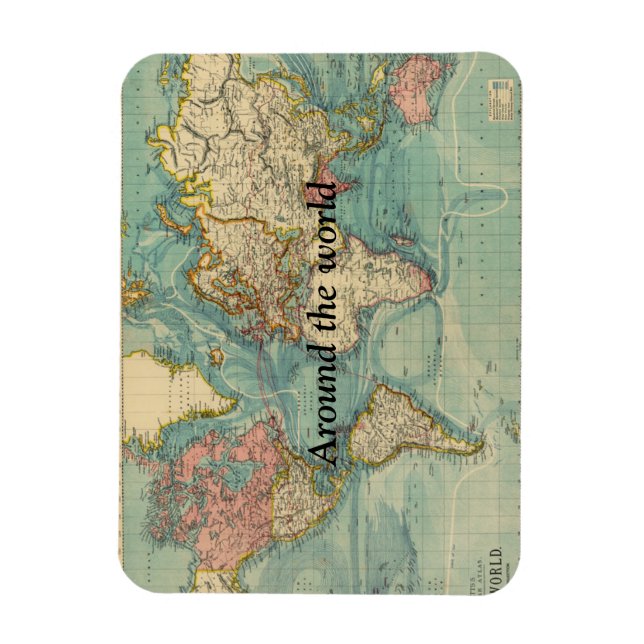 Around the World Picture Magnet (Vertical)