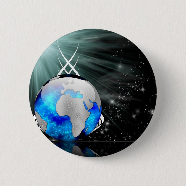 Around The World Pinback Button (Front)