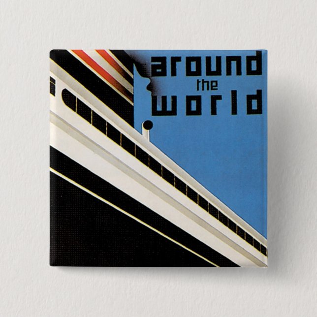 Around the World with NYK Button (Front)