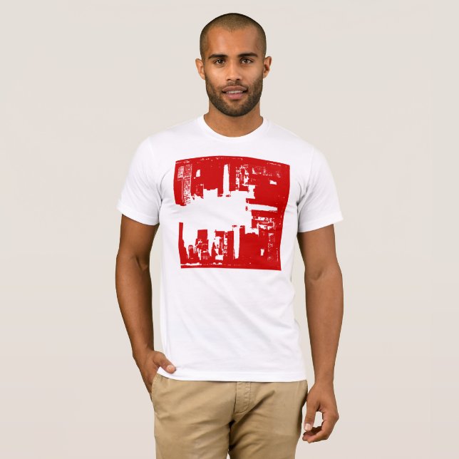 Around Upside Downtown Abstraction T-Shirt (Front Full)