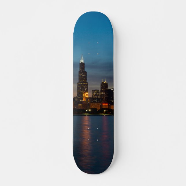 Around Willis At Night Skateboard Deck (Front)