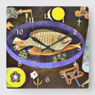 Aroundfish Square Wall Clock