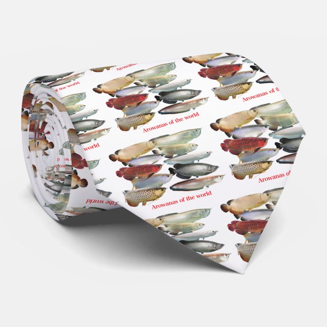 Arowanas of the world neck tie (Rolled)