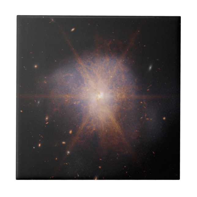 Arp 220 Lights Up The Night Sky Ceramic Tile (Front)