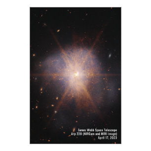 Arp 220 (NIRCam and MIRI image) James Webb (JWST) Photo Print