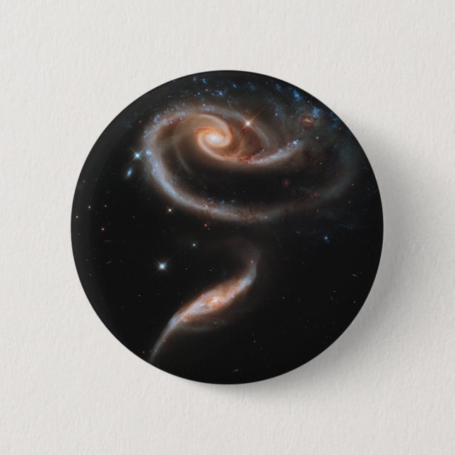 Arp 273 Interacting Galaxies In Andromeda. Button (Front)