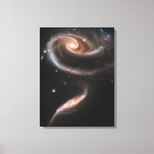 Arp 273 Interacting Galaxies In Andromeda Canvas Print