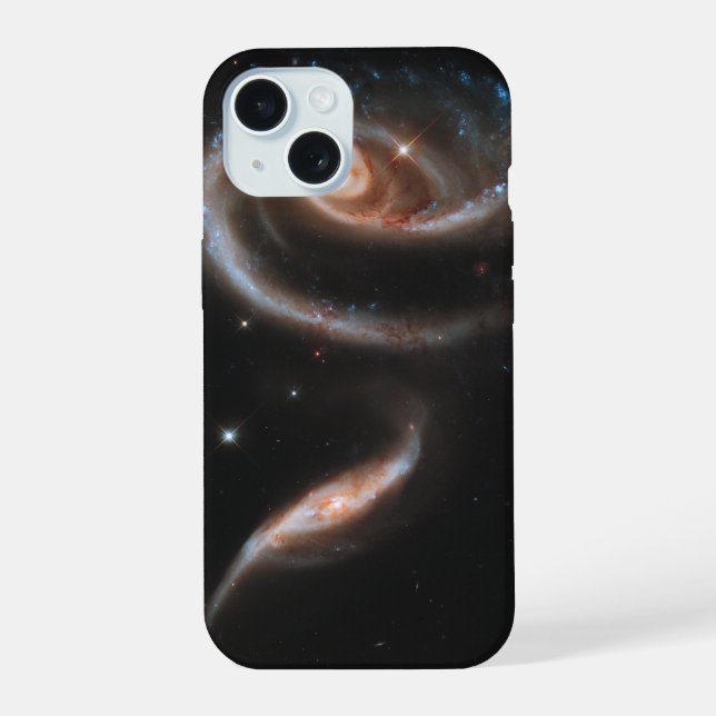 Arp 273 Interacting Galaxies In Andromeda. iPhone 15 Case (Back)
