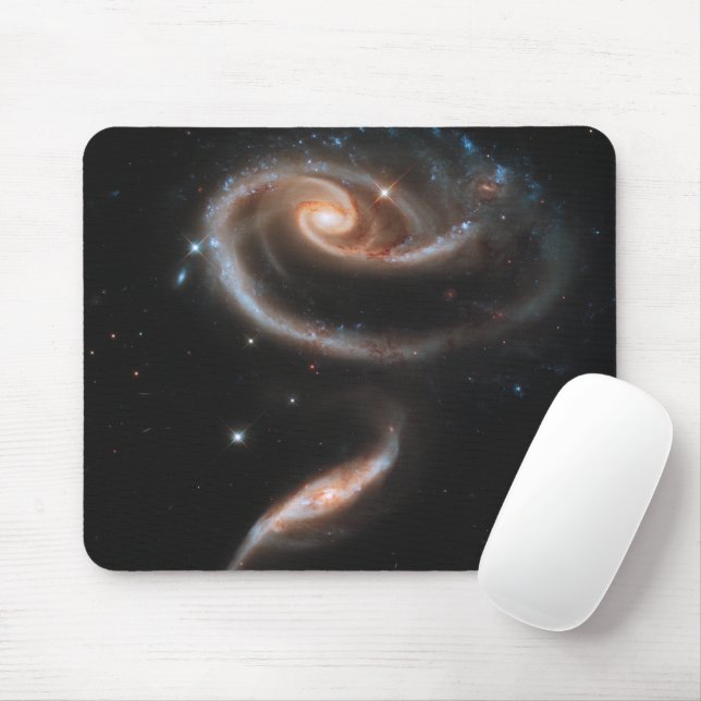 Arp 273 Interacting Galaxies In Andromeda. Mouse Pad (With Mouse)