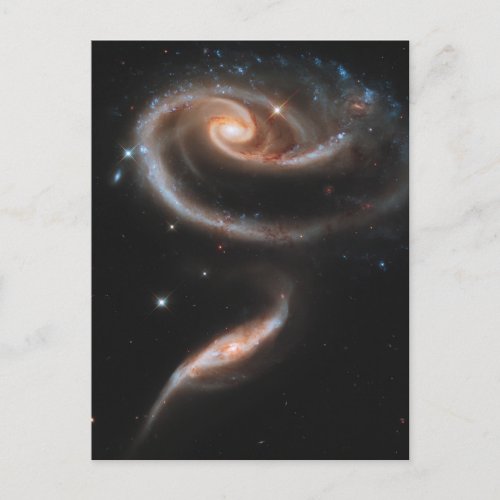 Arp 273 Interacting Galaxies In Andromeda Postcard