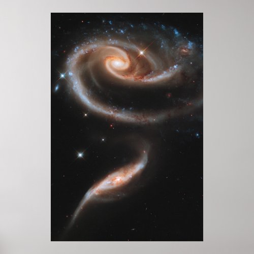 Arp 273 Interacting Galaxies In Andromeda Poster