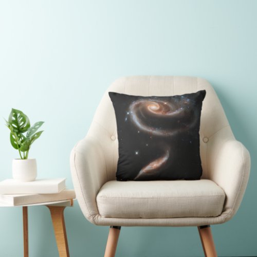 Arp 273 Interacting Galaxies In Andromeda Throw Pillow