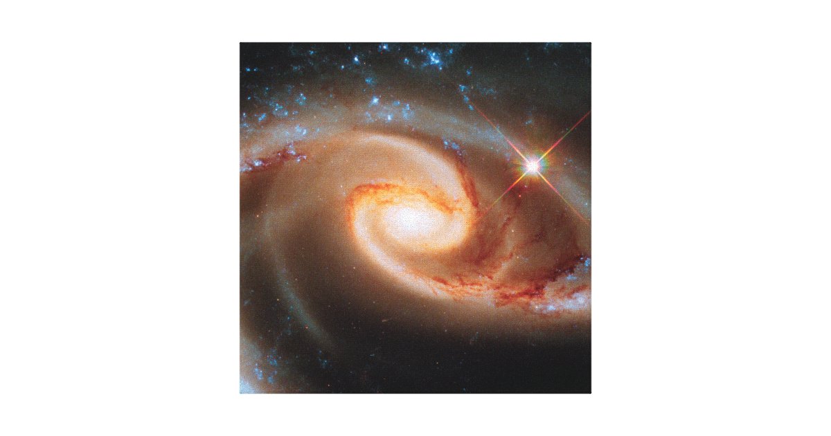 Arp 273 Rose Galaxies Hubble Outer Space Photo Canvas Print Zazzle 