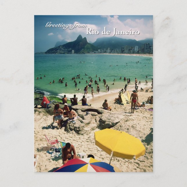 "Arpoador Beach, Rio de Janeiro" postcard (Front)