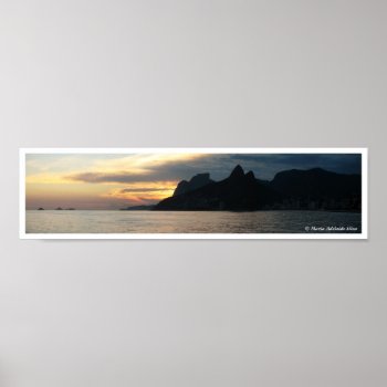 Arpoador Sunset Panorama Poster by madelaide at Zazzle