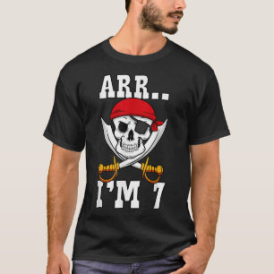 Arr.. I'M 7 Pirate Themed 7Th Birthday Party Boy T-Shirt